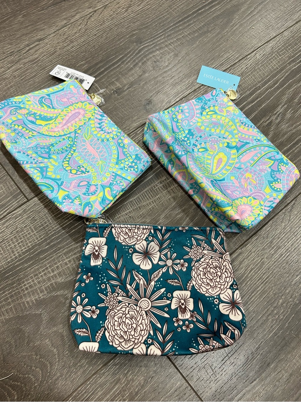 3/$12 Estée Lauder cosmetic pouches